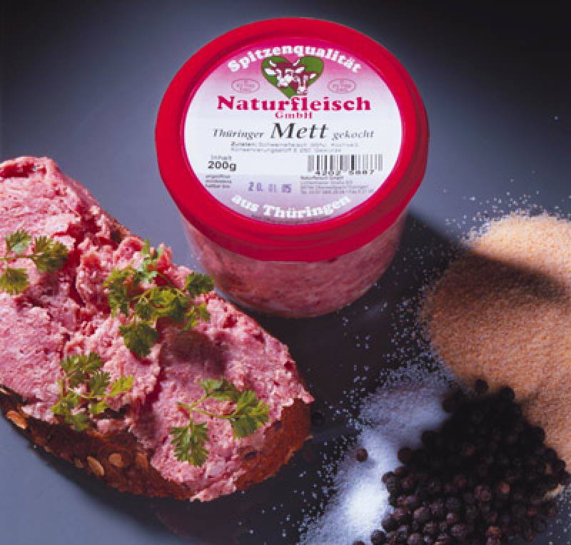 Thüringer Mett gekocht, im Glas 200 g Thüringer Mett gekocht, im Glas 200 g