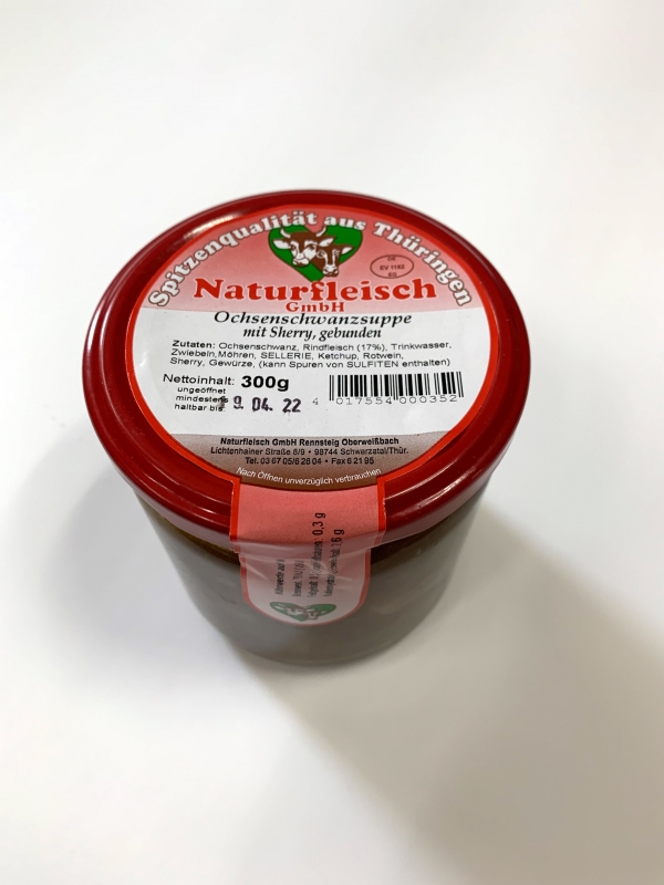 Thüringer Ochsenschwanzsuppe im Glas, 300 g Thüringer Ochsenschwanzsuppe im Glas, 300 g